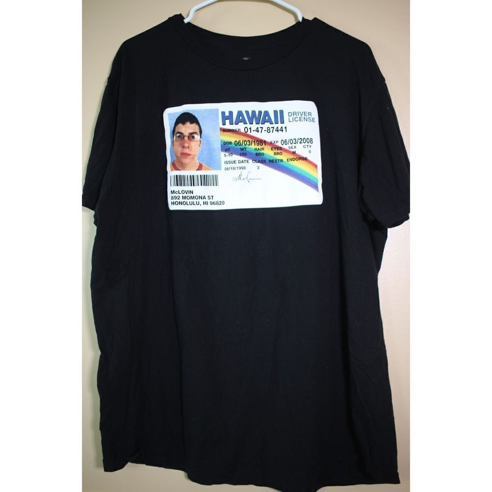 Superbad McLovin's ID Graphic Black T-Shirt - Size XL